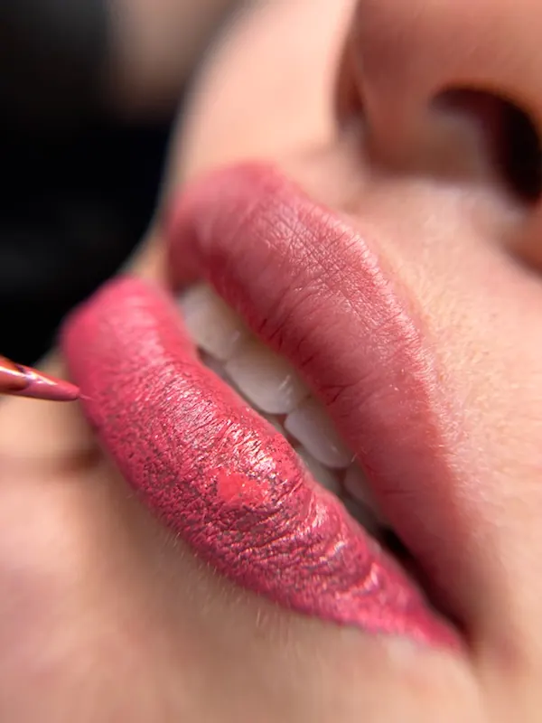 Lip blush straight after the appointment
